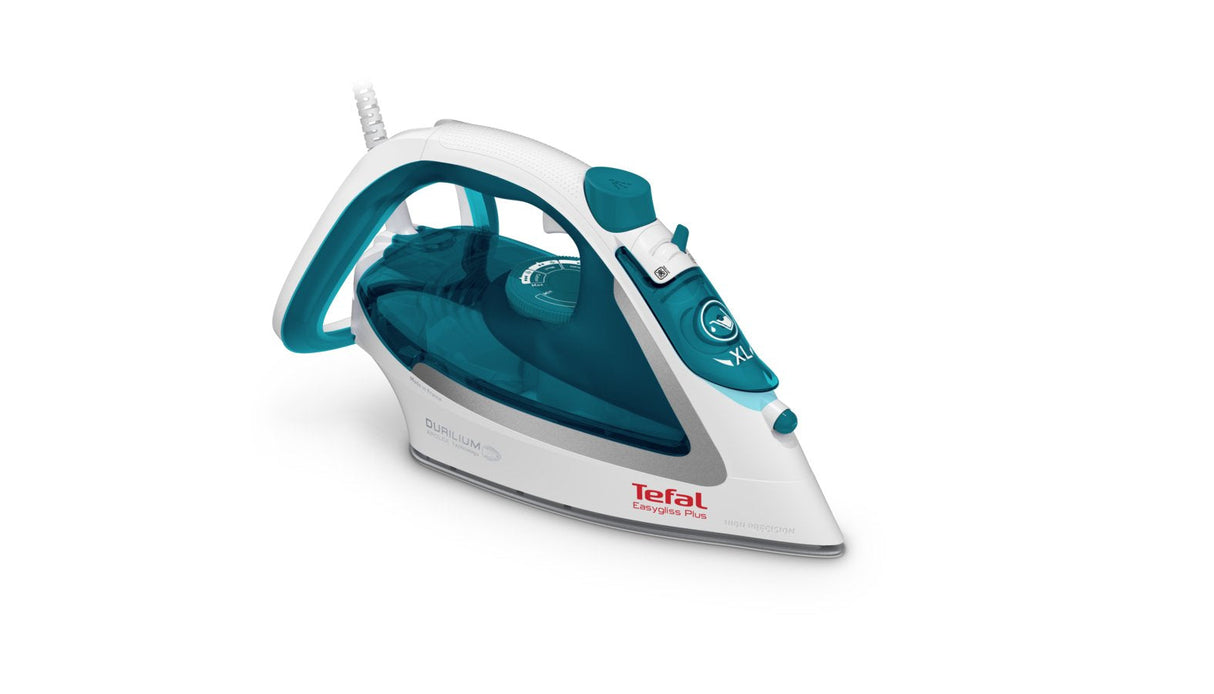 EAN 3121040075692 - Tefal EasyGliss Plus FV5718 plancha Plancha vapor-seco Suela de Durilium 2400 W Turquesa, Blanco imagen 1