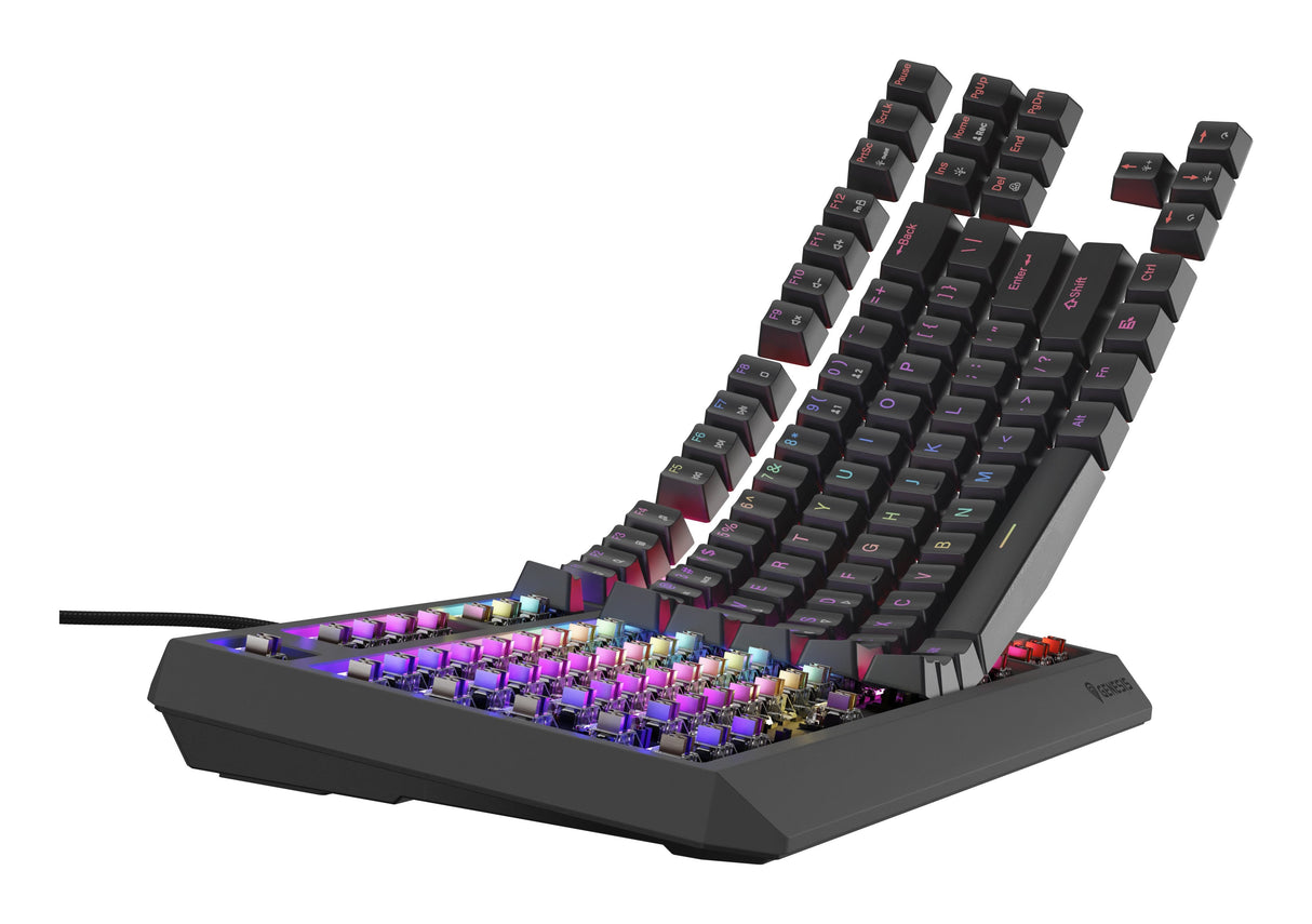 Genesis Thor 230 Tkl Rgb Mechanical Gaming Keyboard, Outemu Brown Switch, Us Layout, Wired, Black