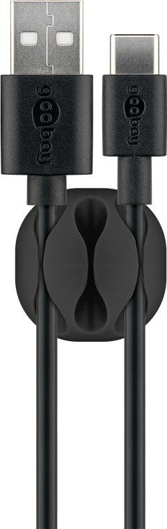 Goobay 70683 Organizador De Cables Clip Para Cable Escritorio/Pared Negro 5 Pieza(S)