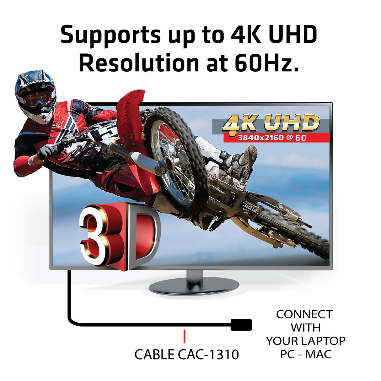 EAN 0841615100569 - CLUB3D HDMI™ 2.0 High Speed Cable 3Meter UHD 4K/60Hz cable HDMI 3 m HDMI tipo A (Estándar) Negro, Plata imagen 8
