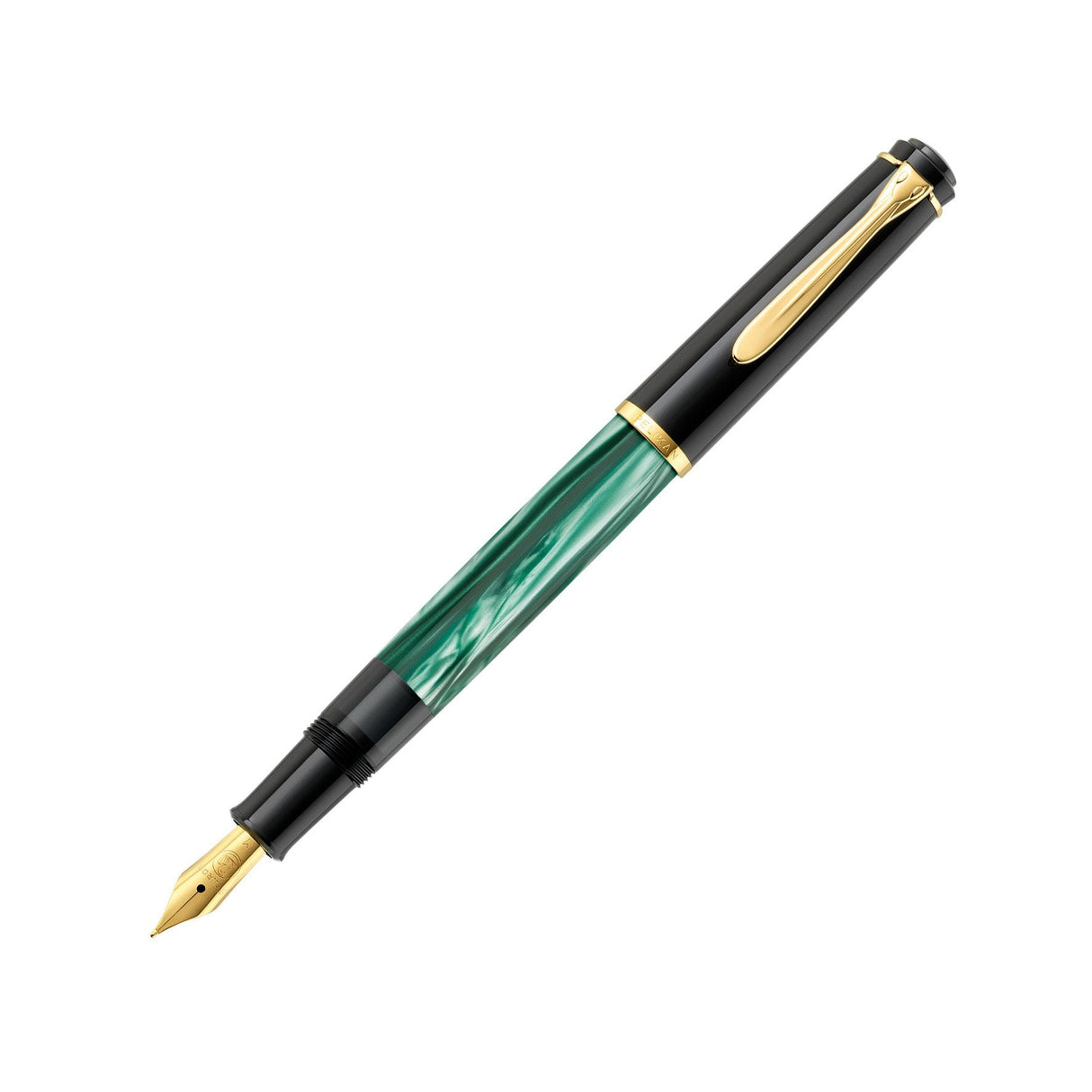 Pelikan Classic M200 - Pluma Estilográfica Pistón Verde Jaspeado 994103
