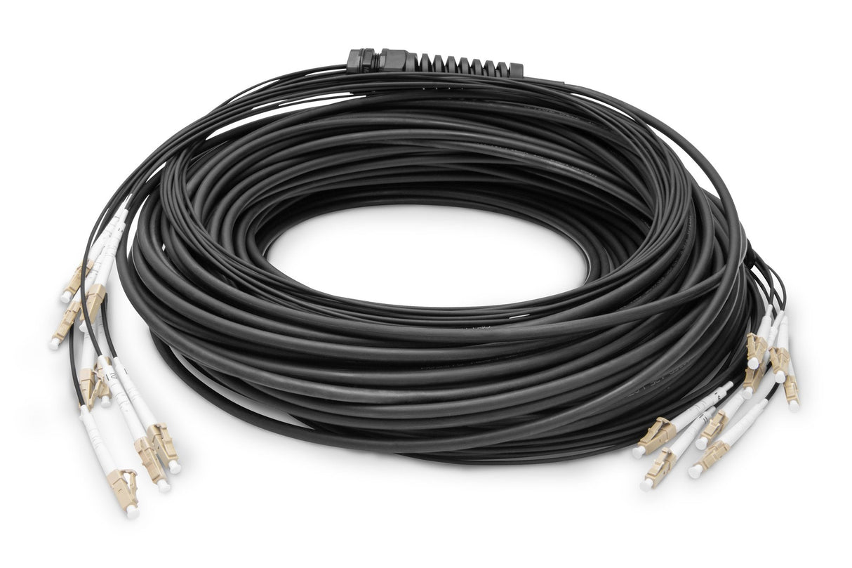 Cable Breakout 8 Fibras, Om4, Lc/Upc-Lc/Upc Universal, Color: Negro, 150 M