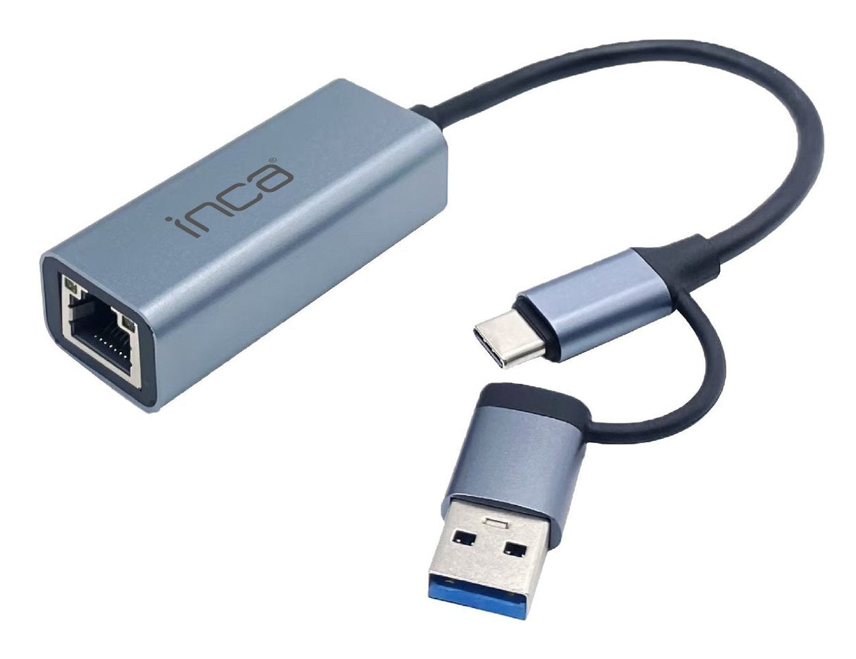 Inca Adaptador Iutp-01tx Ethernet > Usb Und Typ C Anschluss
