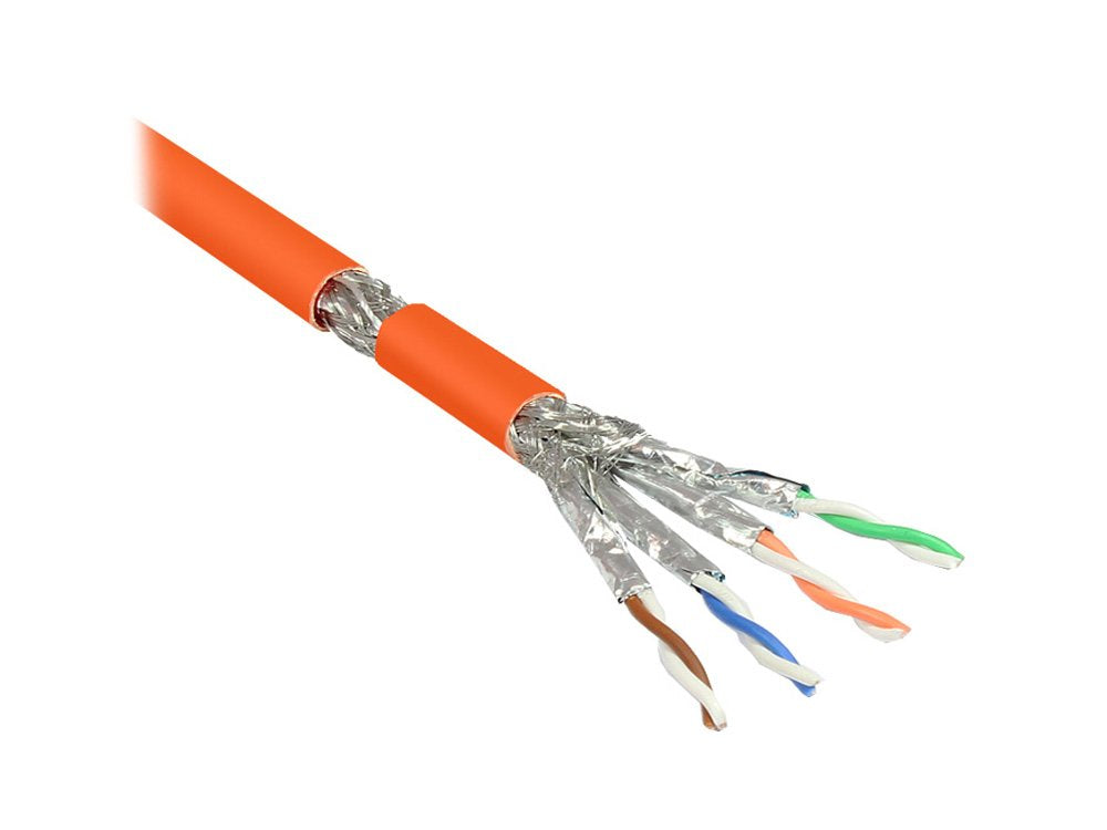 Cable Alcasa Cat7, 50m De Red Naranja S/Ftp (S-Stp)