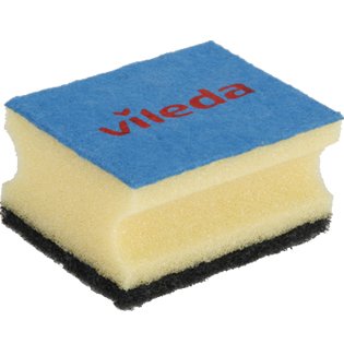 EAN 4003790001444 - Vileda 139787 esponja Rectangular Fibra Negro, Azul, Amarillo 3 pieza(s) imagen 3