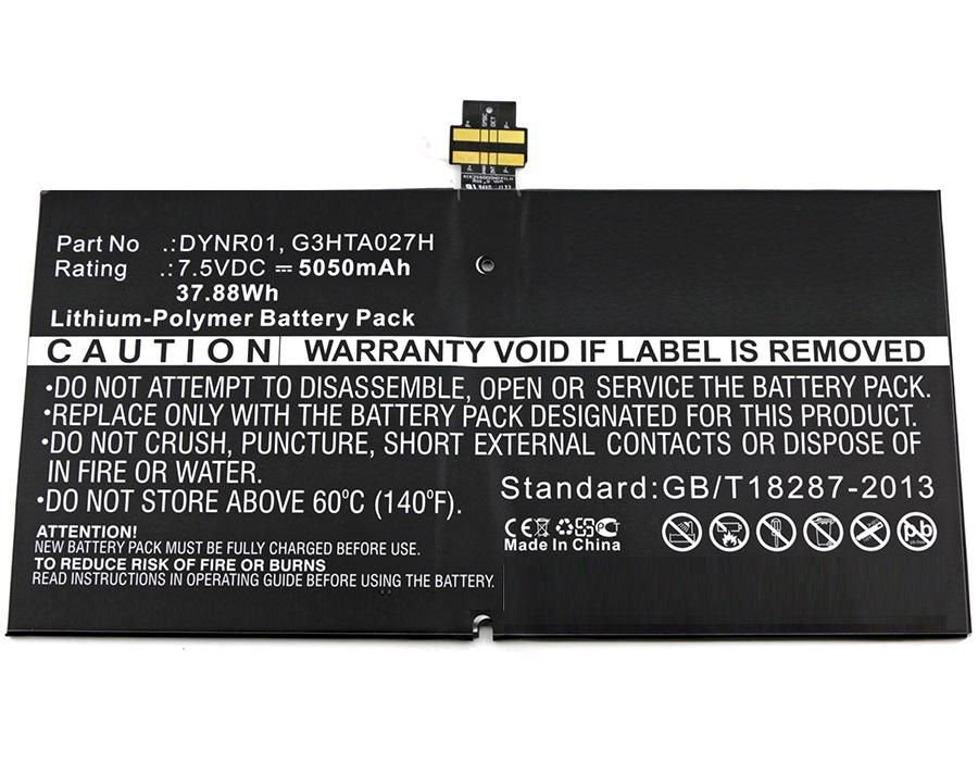 Battery For Microsoft-Mobile - 38wh Li-Ion 7.5v 5050mah - Microsoft Surface4 / Pro 4 - Warranty: 12m