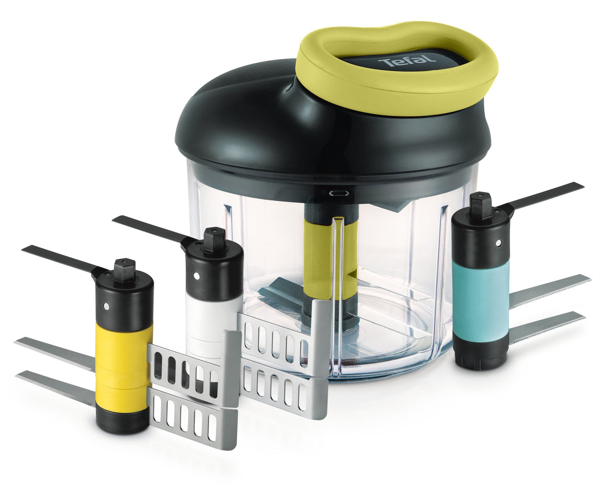 Tefal 5-Sekunden Zerkleinerer, Maxi-Kit Mit 4 Klingen (Negro/Verde, Manuell, 900ml) K13210