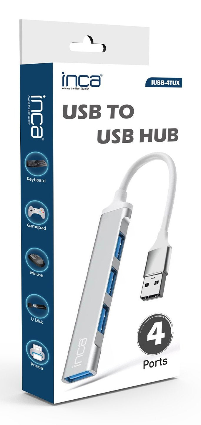 Inca Adaptador Iusb-4tux Typ A Usb Eingang, 2.0 3.0 Ausgang