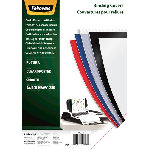 EAN 0077511537653 - Fellowes 5376503 cubierta Polipropileno (PP) 100 pieza(s) imagen 1