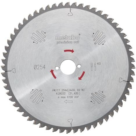 EAN 4007430190314 - Metabo 628221000 hoja de sierra circular 25,4 cm 1 pieza(s) imagen 1