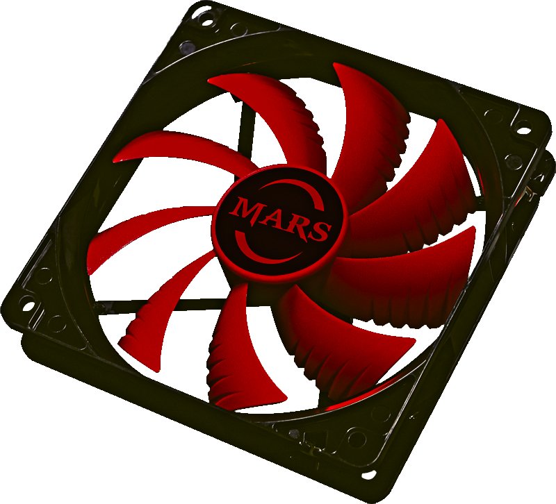EAN 4713105963021 - Mars Gaming MF12 sistema de refrigeración para ordenador Carcasa del ordenador Ventilador 12 cm Negro, Ro imagen 1