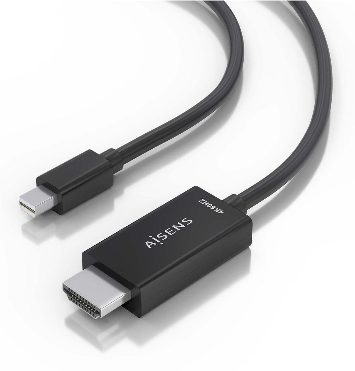 Aisens Cable Conversor Mini Dp A Hdmi 4k@60hz, Mini Dp/M-Hdmi/M, Negro, 0.6m