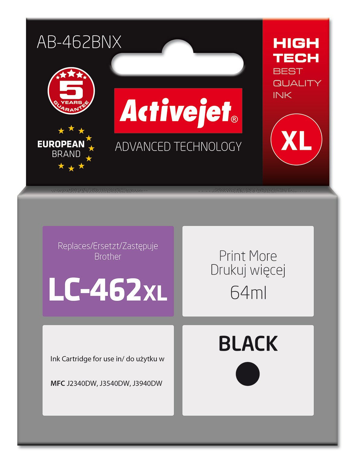 EAN 5901443124016 - Activejet AB-462BNX cartucho de tinta 1 pieza(s) Compatible imagen 1