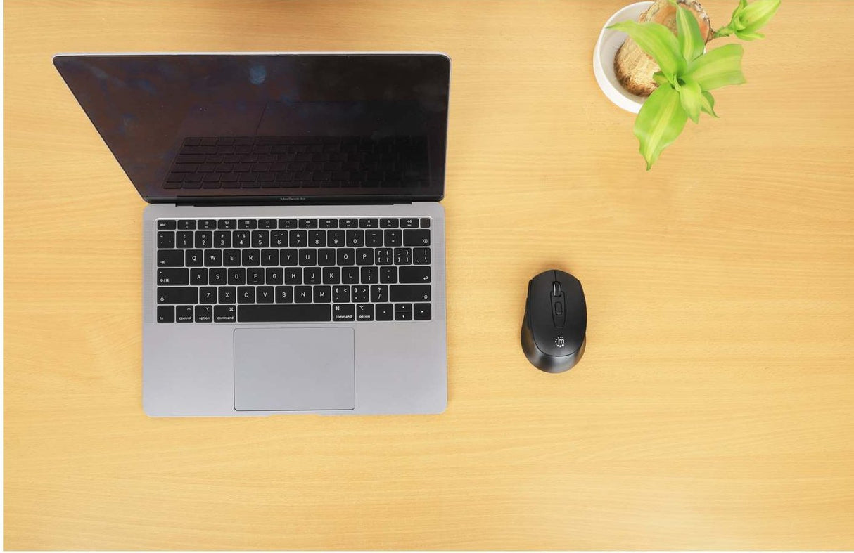 Ratón Manhattan 190343 Universal Ambidextro Rf Inalámbrico Óptico 1600 Dpi