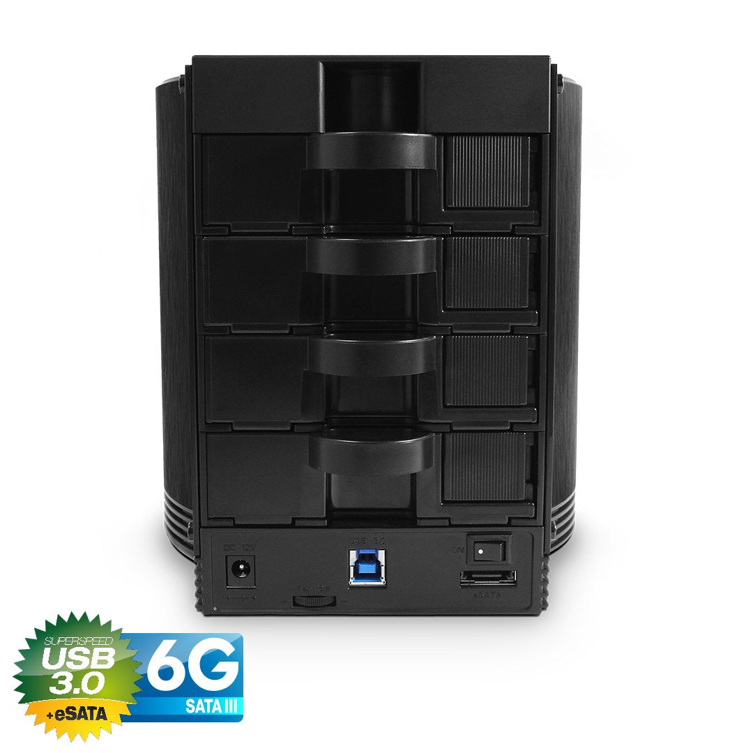 Fantec Sq-35u3e-6g Raid Schwarz 4x3,5 Sata Hdd Usb3.0 Esata