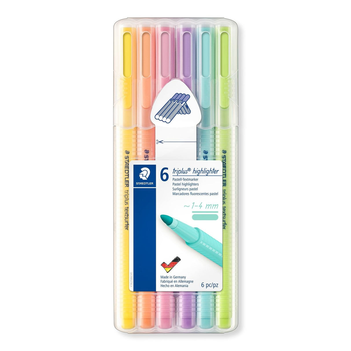 EAN 4007817055861 - Staedtler 362 C marcador 6 pieza(s) Punta redonda Cal, Menta, Melocotón, Rosa, Violeta, Amarillo imagen 2