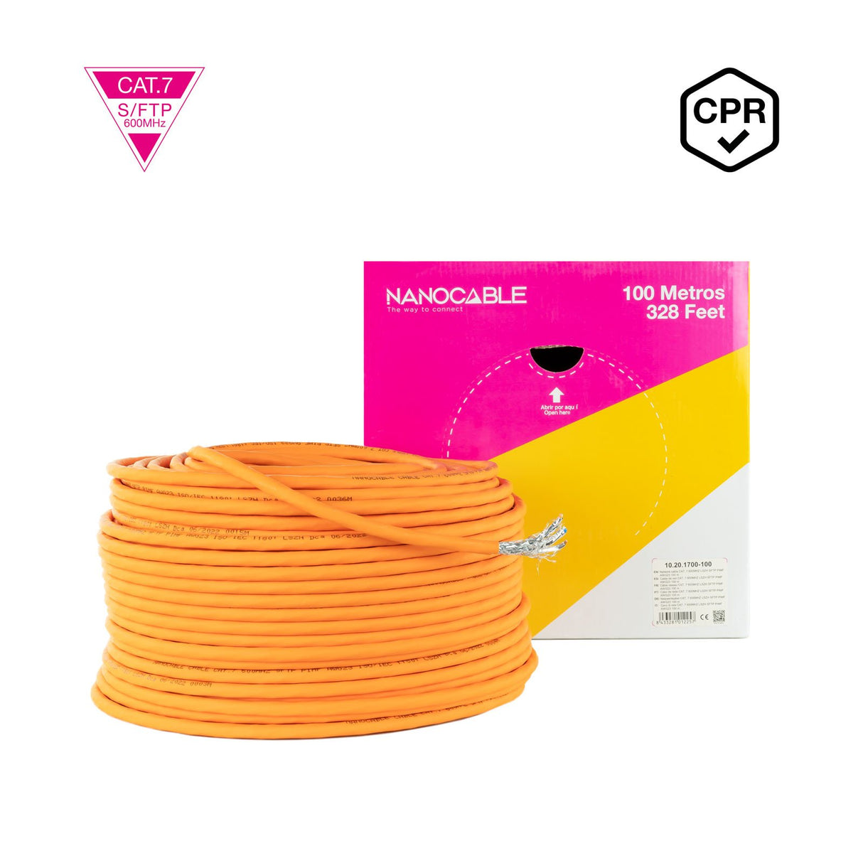 EAN 8433281012257 - Nanocable 10.20.1700-100 cable de red Cat7 SF/UTP (S-FTP) imagen 4