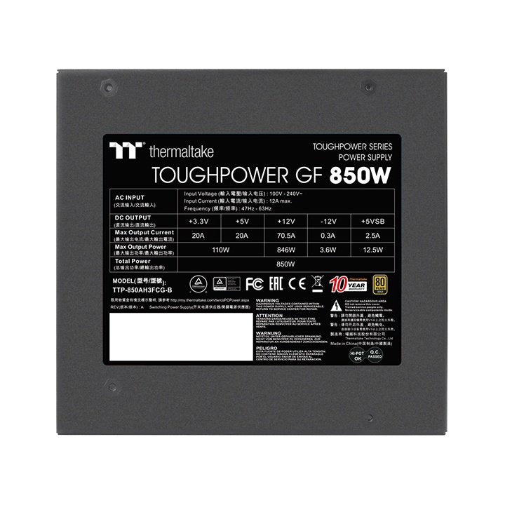 EAN 4713227525138 - Thermaltake Toughpower GF 850W unidad de fuente de alimentación 20+4 pin ATX Negro imagen 5