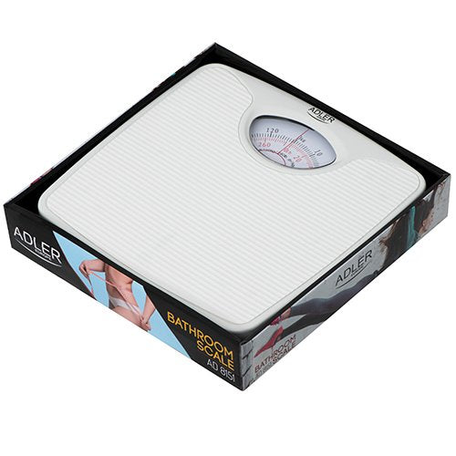 Adler Báscula De Baño Mecénica Ad 8151w Peso Máximo 130 Kg, Precisión 1000 G, Blanco