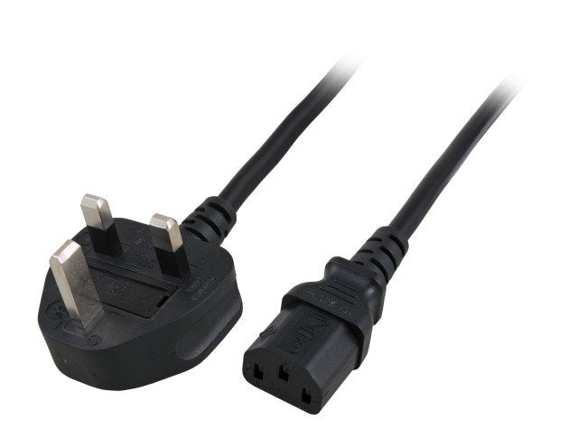 Efb Netzleitung Uk Bs1363a - C13 180, Schwarz, 2m, 3x1.00 Mm