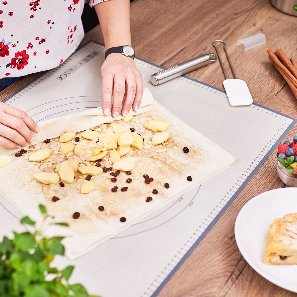 Rösle Back- Y Arbeitsmatte Silikon Teigmatte Als Unterlage Con Massen