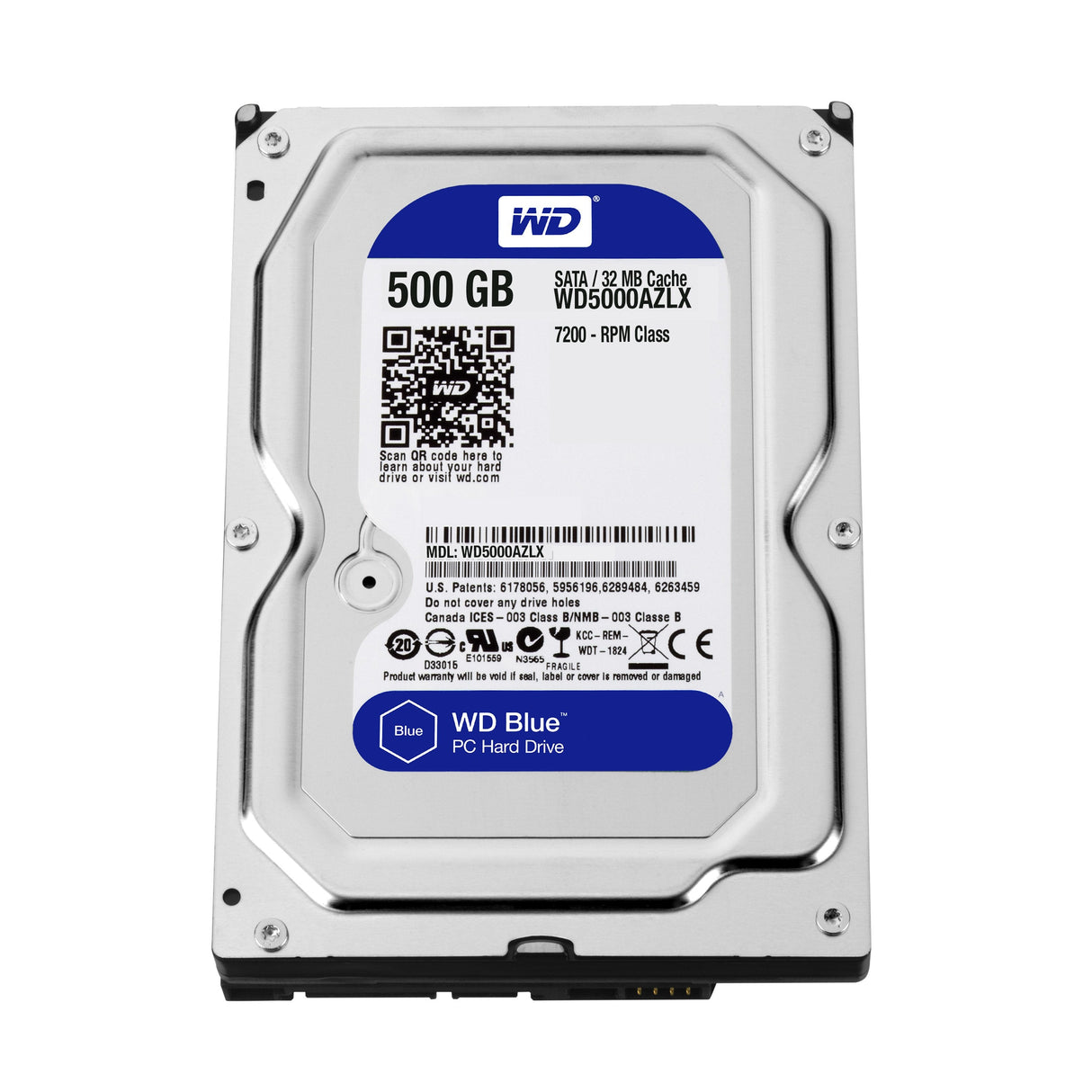 Disco Hdd Western Digital 3.5" 500gb Blue Sata6 32mb 7200 Wd5000azlx