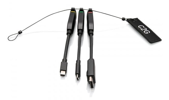 C2g Anillo Universal De Adaptadores Hdmi® 4k Mini Displayport, Displayport Y Usb-C® Con Códigos De Color