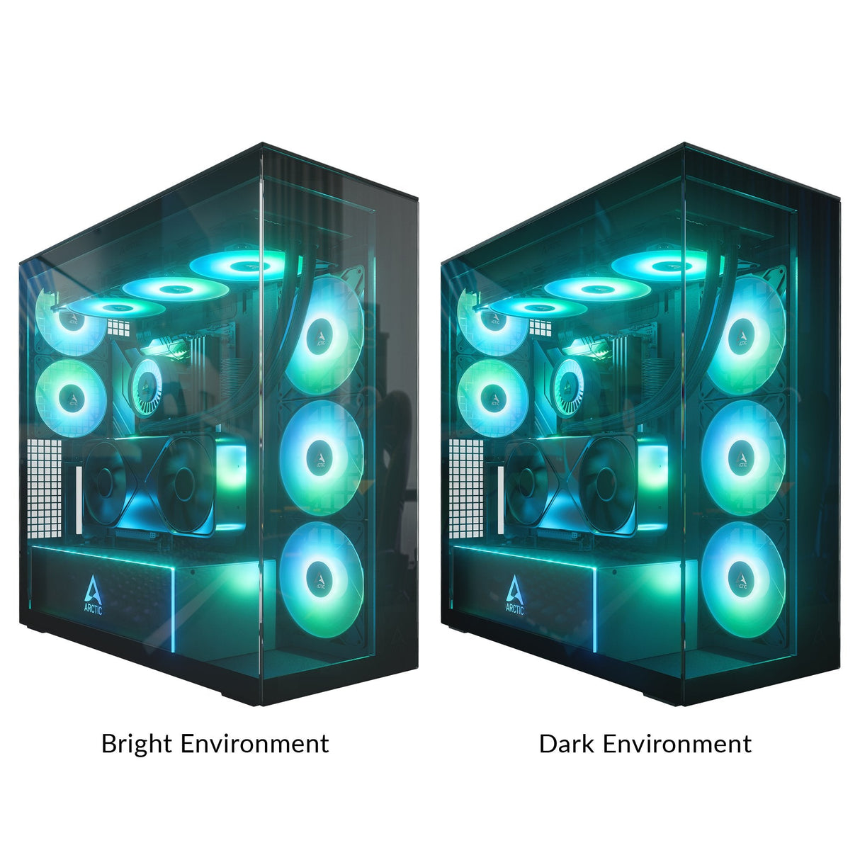 Caja Pc Arctic Xtender Vg (Negro, Tempered Glass X 2, Klar-Glas) Acpcc00024a