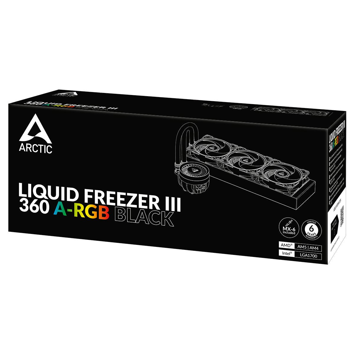 Arctic Liquid Freezer Iii 360 A-Rgb Procesador Sistema De Refrigeración Líquida Todo En Uno 12 Cm Negro 1 Pieza(S)