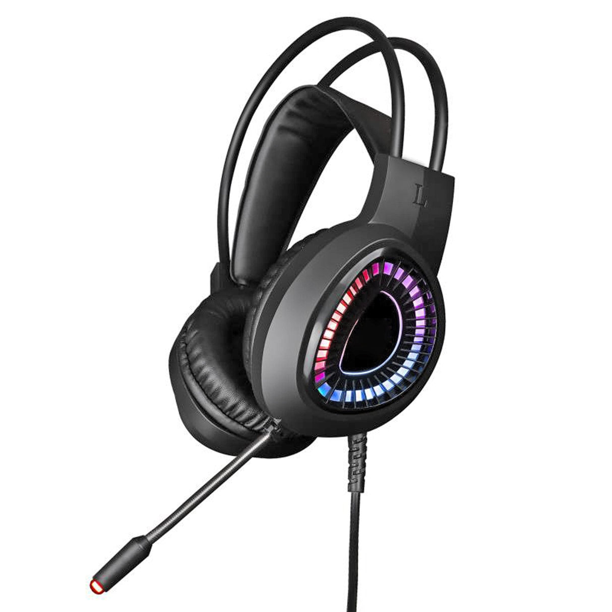 Omega Varr Casco Pro-Gaming Luz Led Cancelacion Ruido Mic Vh8010 Usb 7.1 Negro
