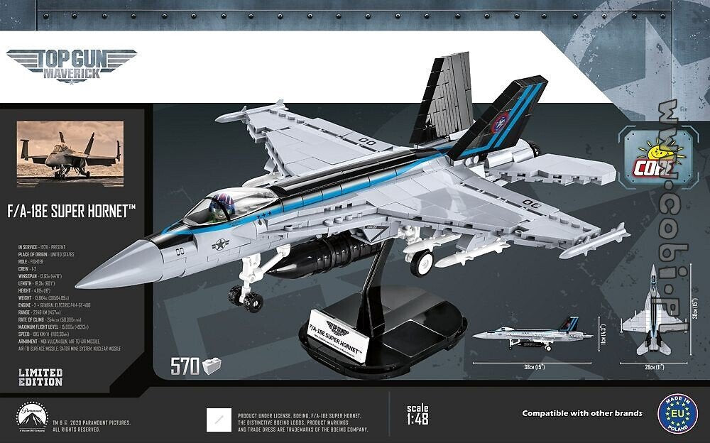 Avion Cobi Top Gun /5805/ F/A-18e Super Hornet Ltd 570 Piezas