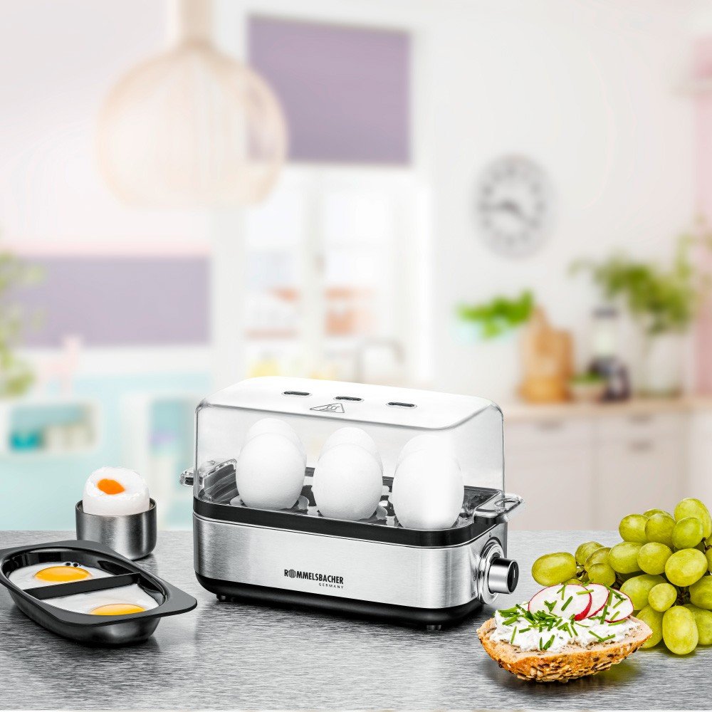 EAN 4001797859303 - Rommelsbacher ER 600 cuecehuevos 6 huevos 400 W Acero inoxidable, Transparente imagen 2