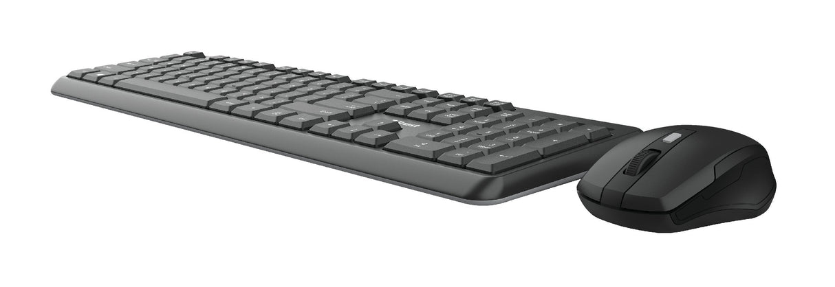 Trust Tkm-350 Tastatur Und Raton Set, Cablelos, Deutsches Qwertz-Layout, Flüssigkeitsgeschützt