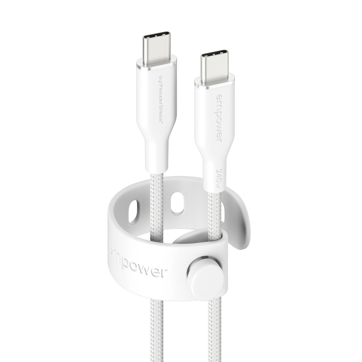 EAN 5715685027680 - PanzerGlass empower by ® Racing 240W USB-C to USB-C Cable | USB 2.0 | 2M | Silver White cable USB Blanco imagen 1