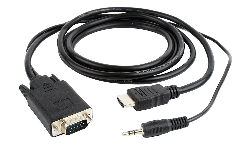 EAN 8716309098021 - Gembird A-HDMI-VGA-03-6 adaptador de cable de vídeo 1,8 m HDMI tipo A (Estándar) VGA (D-Sub) + 3,5mm Negr imagen 2