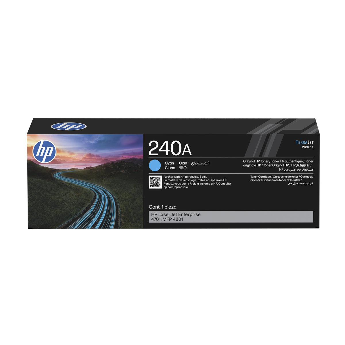 Hp Tóner Cian W2401a 240a 2000 Copias Cartucho De Tóner Hp Laserjet 240a Cian