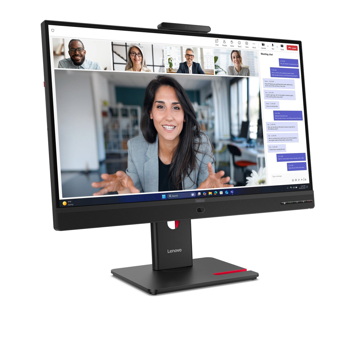 Monitor Lenovo Thinkvision T24-4v Led 1920 X 1080 Full Hd (1080p) @ 120 Hz Ips 250 Cd/M² 1500:1 4 Ms Hdmi Vga Displayport Usb-C Altavoces Negro Eclipse