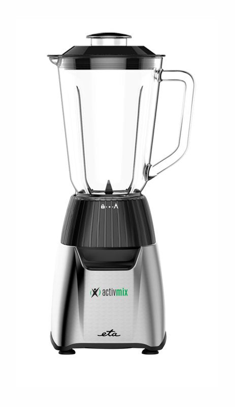 Eta Eta210390000 Activmix Premium Potencia 350 W, Bote Cristal 1 L, Acero Inoxidable Negro