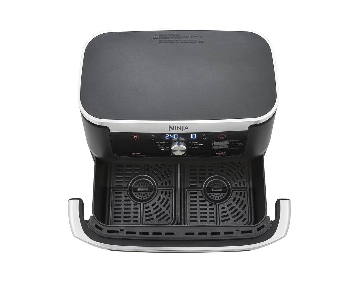 EAN 0622356270373 - Ninja AF500EU freidora Doble 10,4 L Independiente 2470 W Freidora de aire caliente Negro, Acero inoxidabl imagen 4