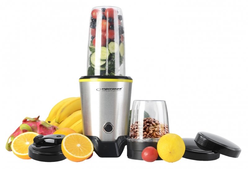 EAN 5901299954522 - Esperanza EKM028 licuadora Batidora de vaso 1000 W Negro, Acero inoxidable imagen 1