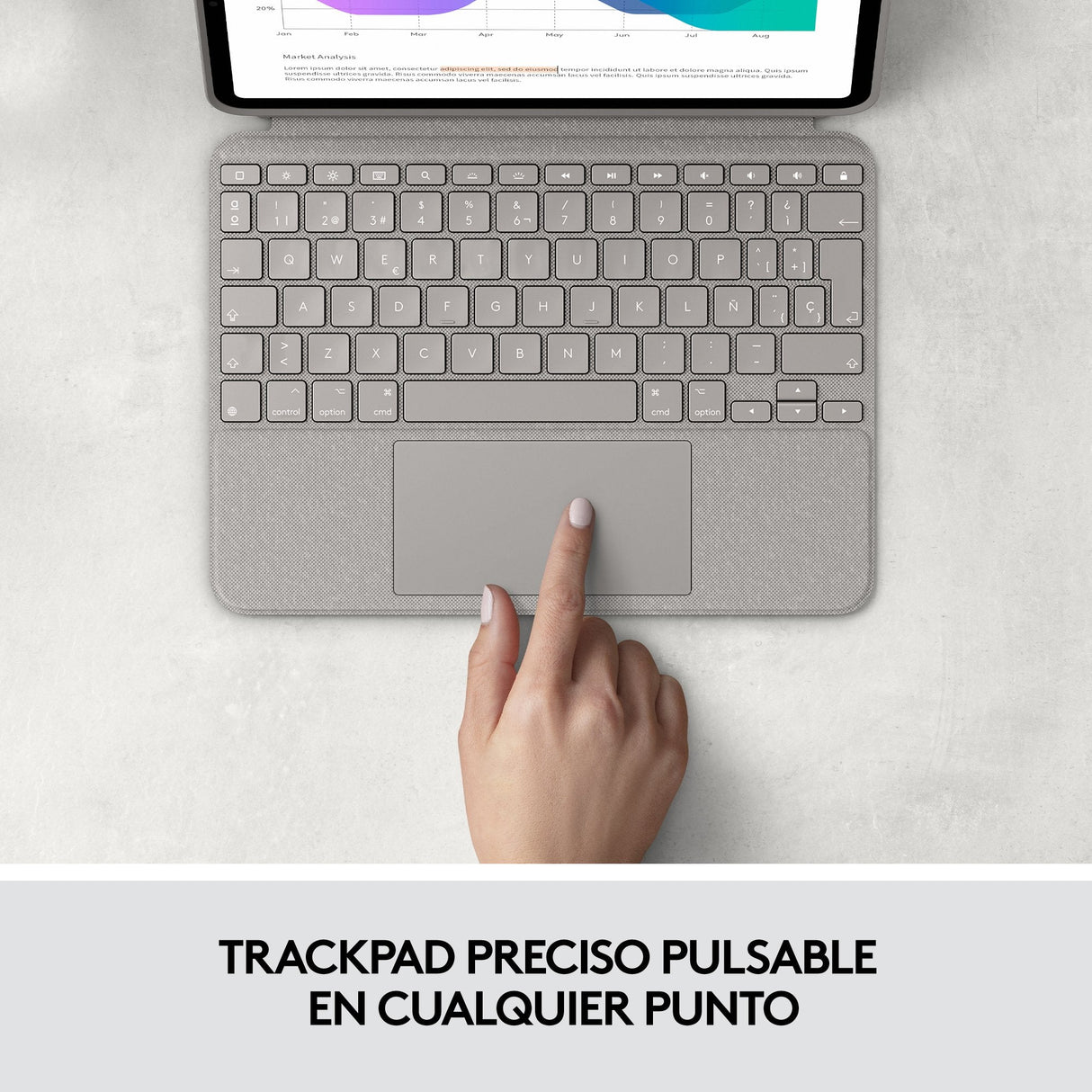 Logitech Combo Touch Funda Con Teclado (Esp) Para Ipad Pro 11 Pulgadas (1a, 2a, 3a Gen - 2018, 2020, 2021), Teclado Retroiluminado Extraíble, Trackpad