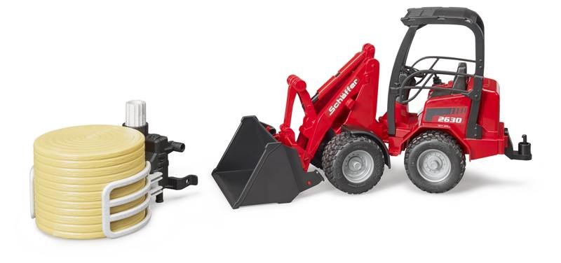 Bruder Carretilla Pinza Rulos 2192 Rojo/Negro