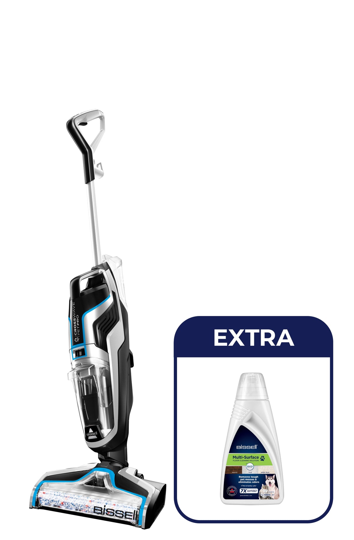 EAN 0011120245165 - Bissell CrossWave Pet Pro Aspiradora vertical Corriente alterna Seca y húmeda Sin bolsa 0 L 560 W Negro, imagen 1