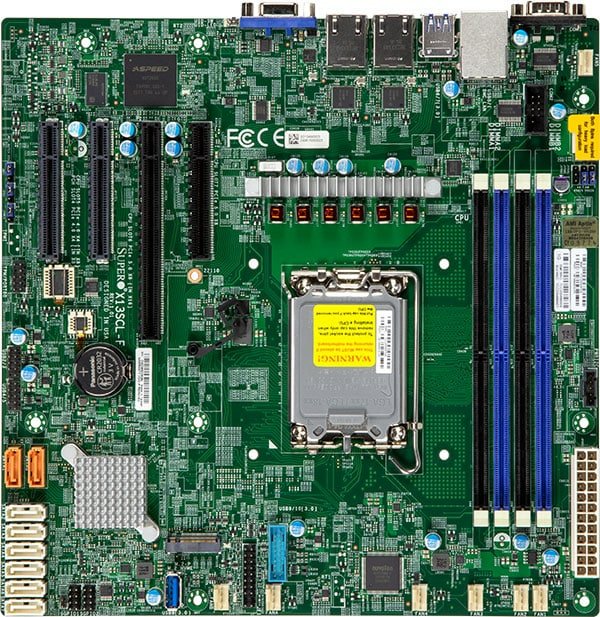 Supermicro Placa Base X13scl-F Micro-Atx Socket 1700 Ddr5-Only Bulk