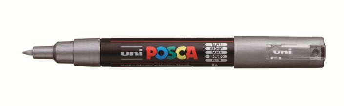 Posca Marcador Pc-1m No Permanente Punta Fina 0.7mm Plata