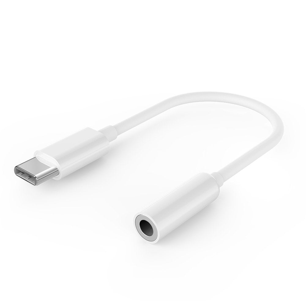 Adaptador De Usb Tipo C A Cable Estéreo De Audio 3,5 Mm Blanco