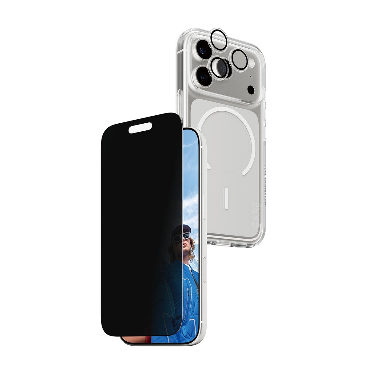 EAN 5715685027437 - PanzerGlass ® | CARE by ® 3-in-1 Flagship Privacy Bundle iPhone 17 Pro Protector de pantalla Apple 1 piez imagen 1