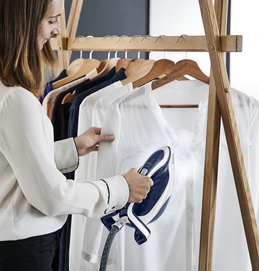 Estación De Planchado Tefal Pro Express Vision Gv9812e0 A Vapor 3000 W 1,1 L Suela Durilium Airglide Autoclean Azul, Blanco