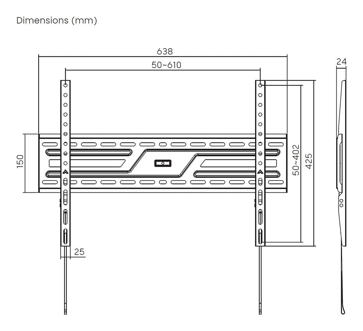 Aisens Soporte Eco Ultra Delgado Para Monitor/Tv 75kg De 37-86, Negro