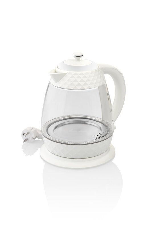 Eta Crystal Tetera Eléctrica 1,7 L 2200 W Transparente, Blanco
